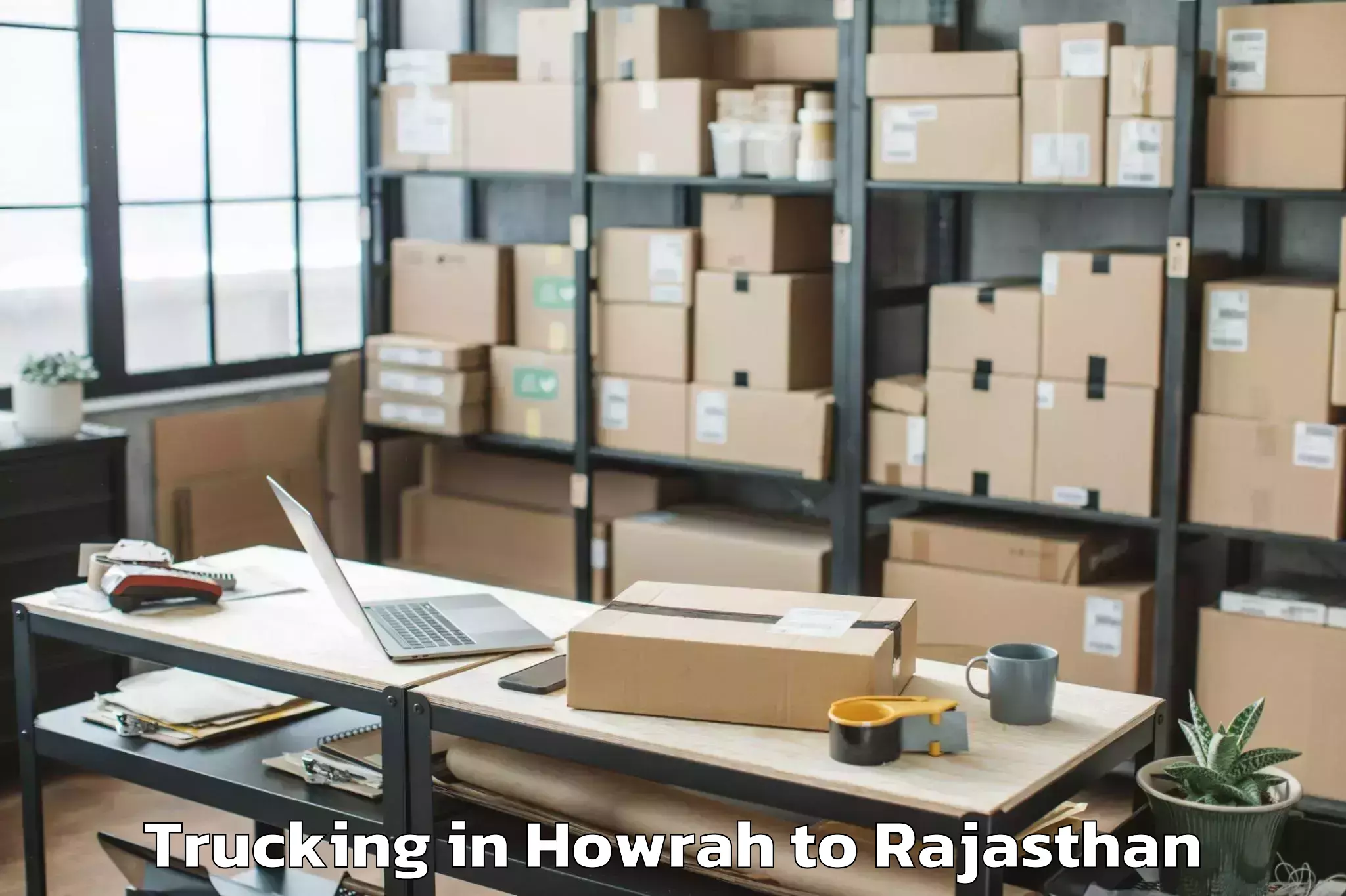 Book Howrah to Raffles University Neemrana Trucking Online